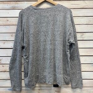 Vintage Lucky‎ Brand Gray Marled Knit Long Sleeve Pullover Sweater Minimalist L
